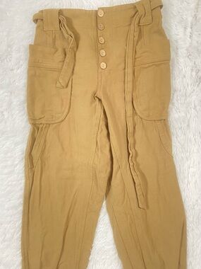 Polagram women Cargo Trousers in Tan Gold